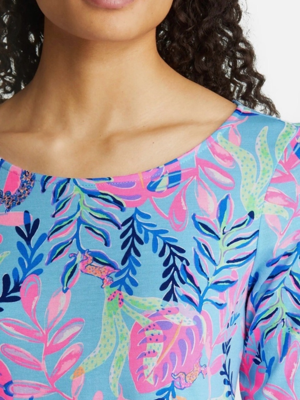 Lilly Pulitzer Geanna Swing Dress - Porto Blue You’ve Been Spotted XS NWT - Picture 8 of 8